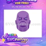 Free Purple Thanos Angry Expression Free Superhero Villain Movie Free SVG - Instant Download