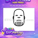 Free Bald Head Free Goatee Thanos Superhero Free SVG - Instant Download
