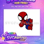 Free Leaping Pose Free Red and Blue Spiderman Free SVG - Instant Download