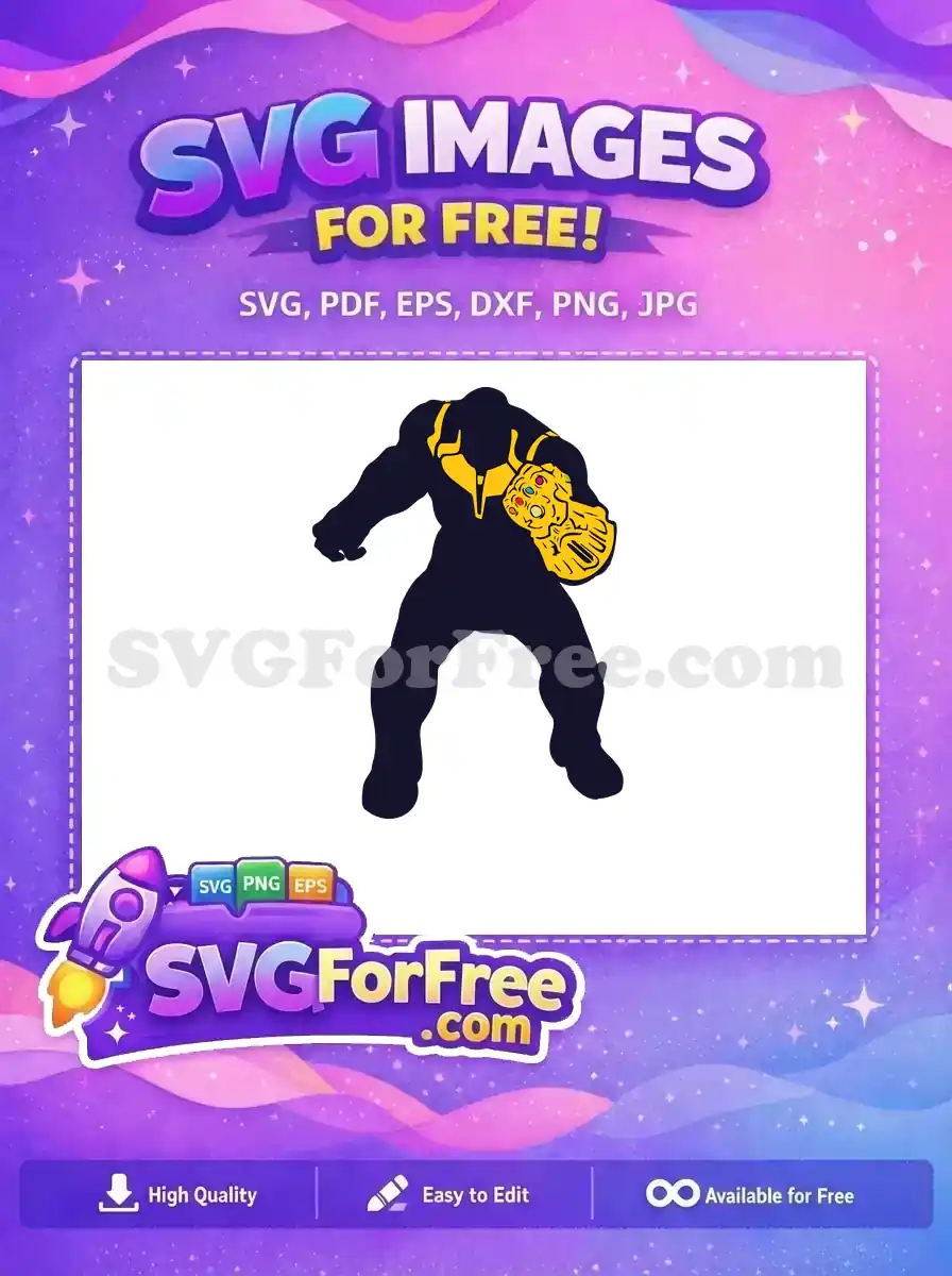 Free Purple Thanos Free Infinity Gauntlet Avengers Free SVG 1