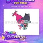 Free Pink Haired Troll Free Hugging Blue Troll Movie Free SVG - Instant Download