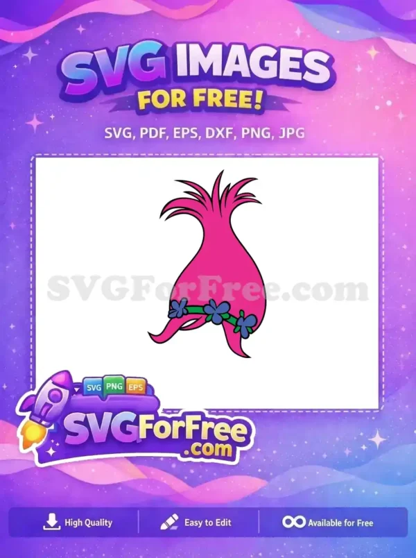 Free Pink Hair Free Blue Flower Trolls Free SVG 2 Free Pink Hair Free Blue Flower Trolls Free SVG 2