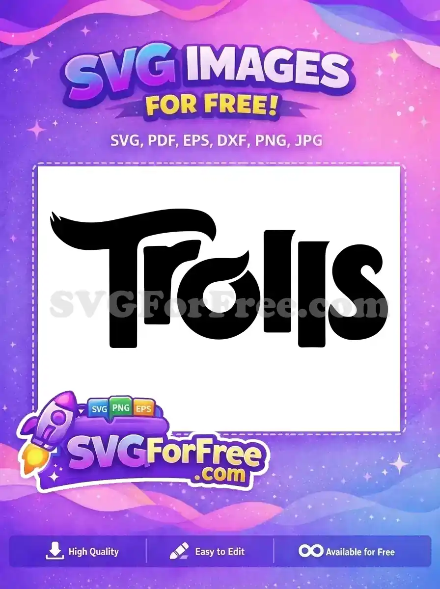 Free Black Haired Trolls Free Cartoon Design Trolls Free SVG