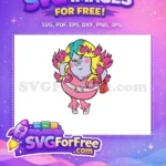 Free Turquoise Hair Free Pink Dress Trolls Free SVG - Instant Download