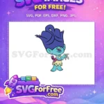 Free Blue Hair Troll Free Hair Accessories Trolls Free SVG - Instant Download