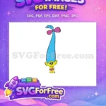 Free Yellow Troll Blue Hair Free Angry Expression Trolls Free SVG - Instant Download