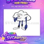 Free Thinking Cloud Free Cartoon Character Category 1 Free SVG - Instant Download