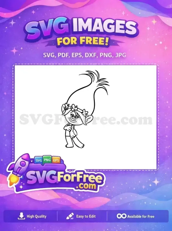 Free Poppy Troll Hair Free Flower Crown Trolls Movie Free SVG Free Poppy Troll Hair Free Flower Crown Trolls Movie Free SVG