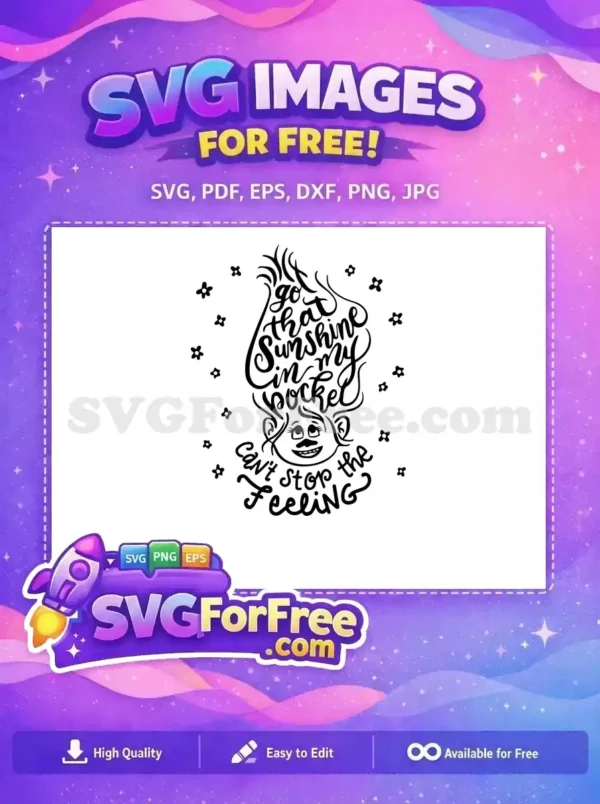 Free Poppy Sunshine Free Positive Vibes Trolls Free SVG