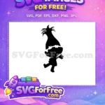 Free Black Hair Free Superhero Silhouette Trolls Free SVG - Instant Download