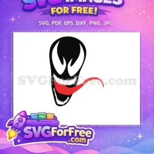 Free Black White Symbiote Free Red Tongue Venom Free SVG