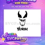 Free Symbiote Face Free Sharp Teeth Venom Free SVG - Instant Download