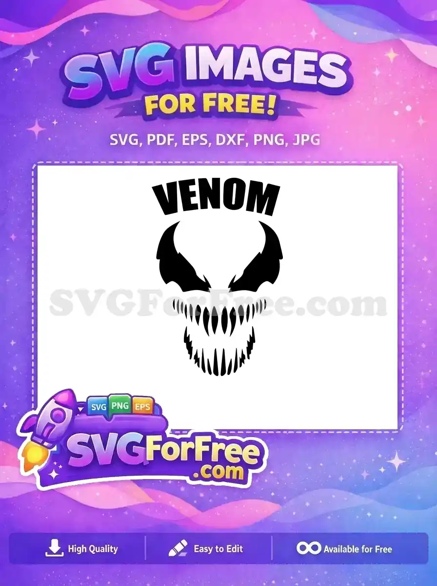 Free Venom Eyes Free Sharp Teeth Superhero Free SVG