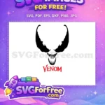 Free Black Symbiote Free Sharp Teeth Venom Movie Free SVG 1 - Instant Download