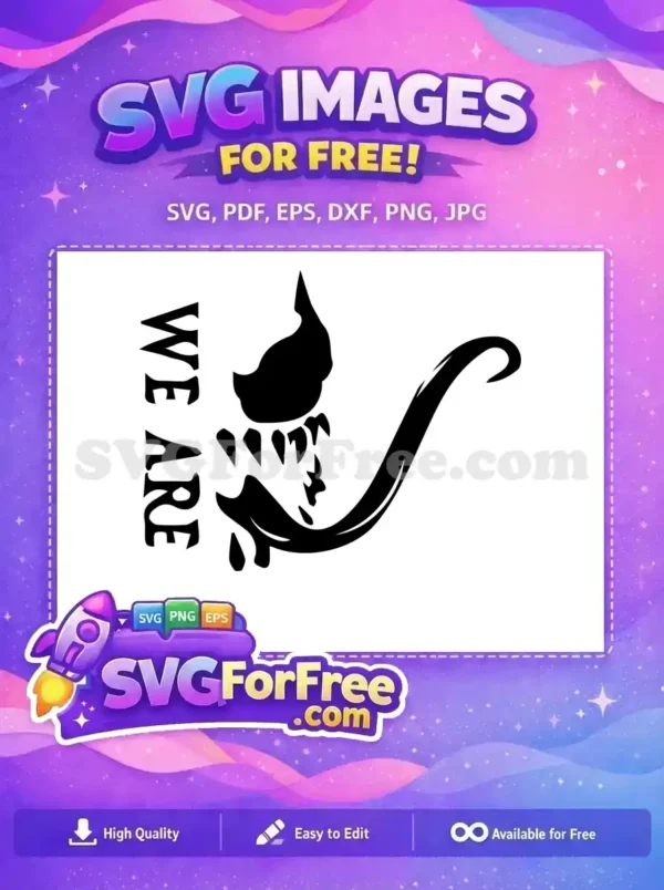Free Sharp Teeth Free Tongue Out Venom Free SVG