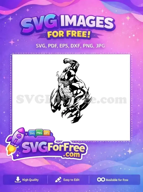 Free Symbiote Monster Free Black Suit Venom Movie Free SVG