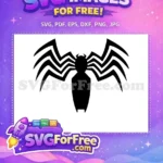 Free Black Symbiote Free Spider Logo Superhero Free SVG - Instant Download