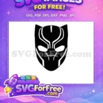Free Detailed Mask Free Superhero Black Panther Movie Free SVG - Instant Download