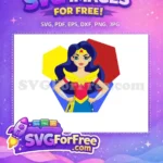Free Cute Wonder Woman Free Hands on Hips Movie Free SVG - Instant Download