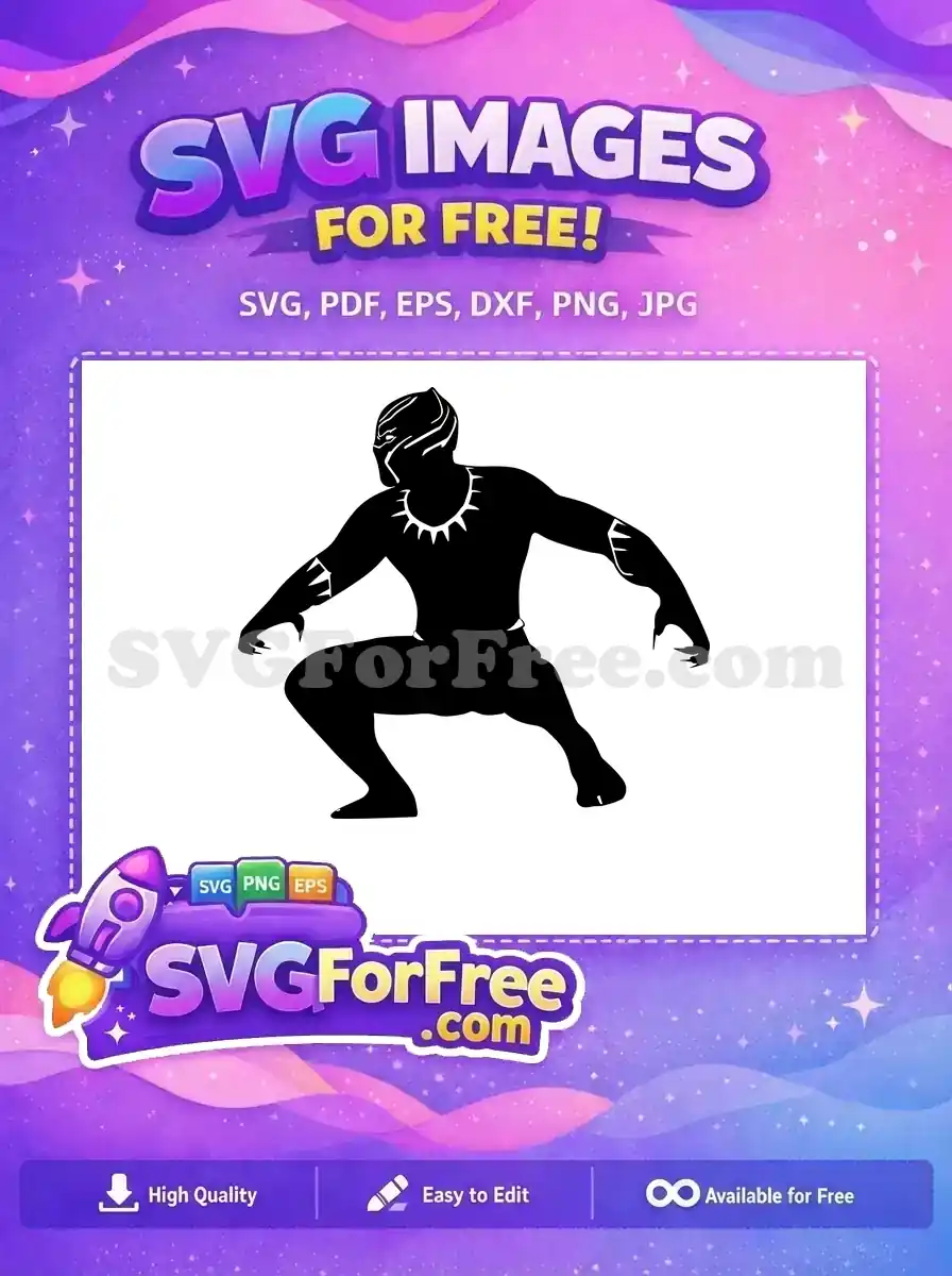 Free Clawed Black Panther Free Spiked Collar Wakanda Free SVG
