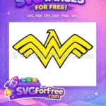 Free Yellow Emblem Free Wonder Woman Movie Free SVG - Instant Download