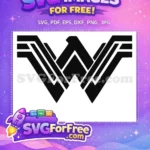 Free Wonder Woman Logo Free Superhero Emblem DC Free SVG - Instant Download