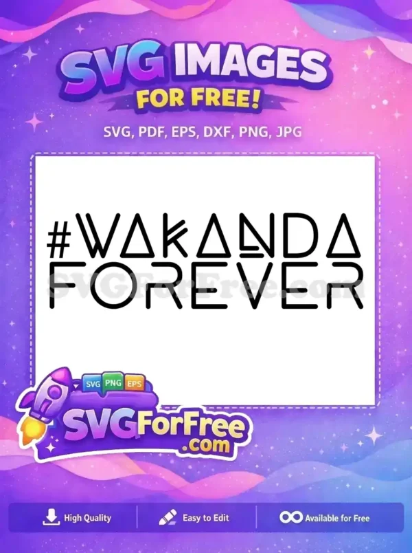Free Wakanda Letters Free Tribal Wakanda Forever Free SVG