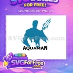 Free Aquaman Silhouette Free Trident Superhero Movie Free SVG - Instant Download