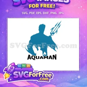 Free Aquaman Silhouette Free Trident Superhero Movie Free SVG