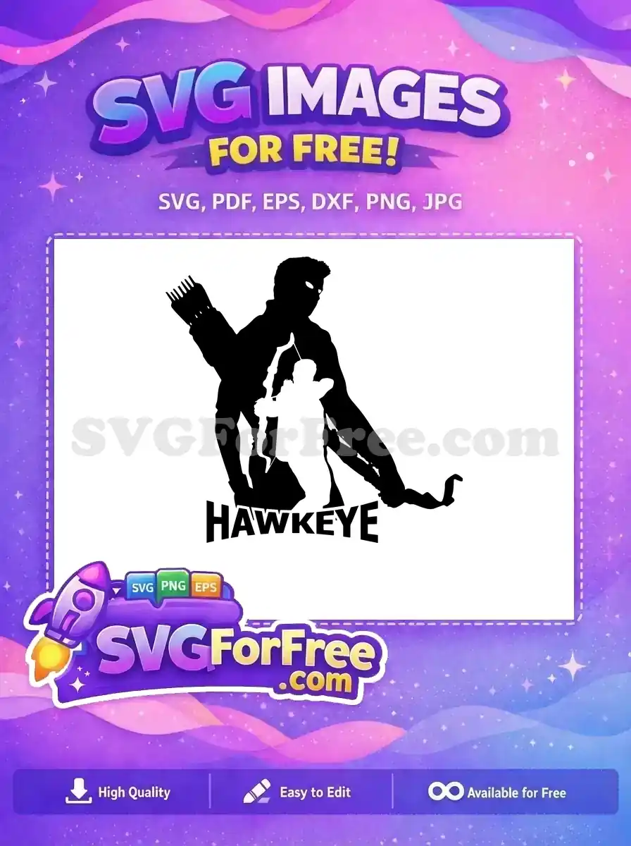 Free Superhero Silhouette Free Archer Pose Hawkeye Free SVG