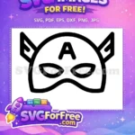 Free Captain America Mask Free Superhero Free SVG - Instant Download