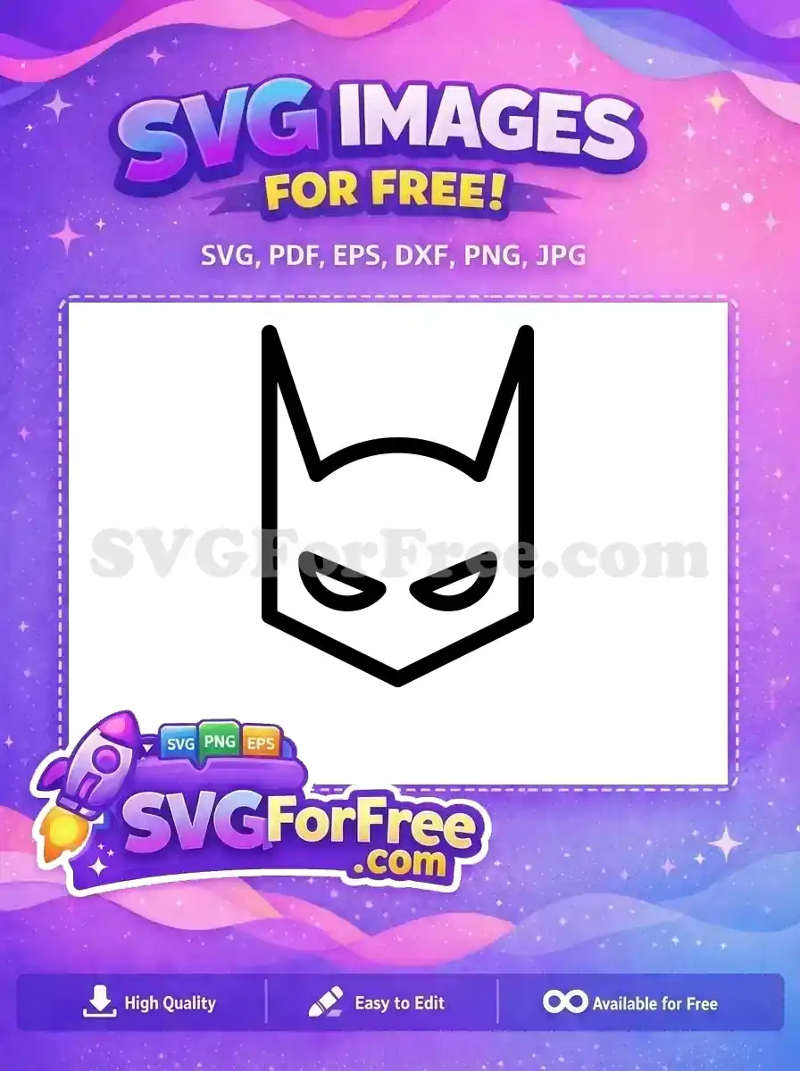 Free Dark Knight Mask Free Superhero Silhouette Gotham Free SVG