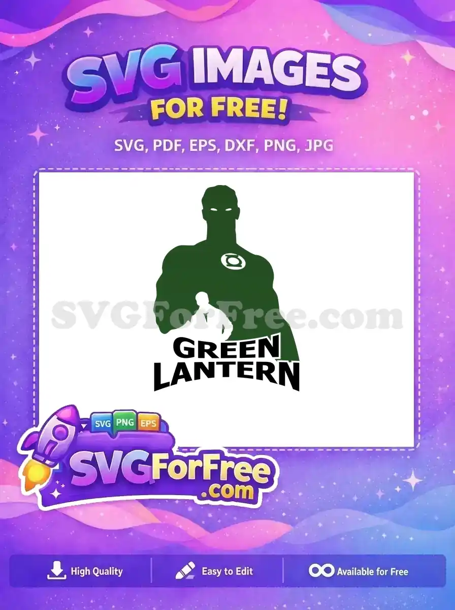 Free Silhouette Superhero Free Emblem Green Lantern Free SVG