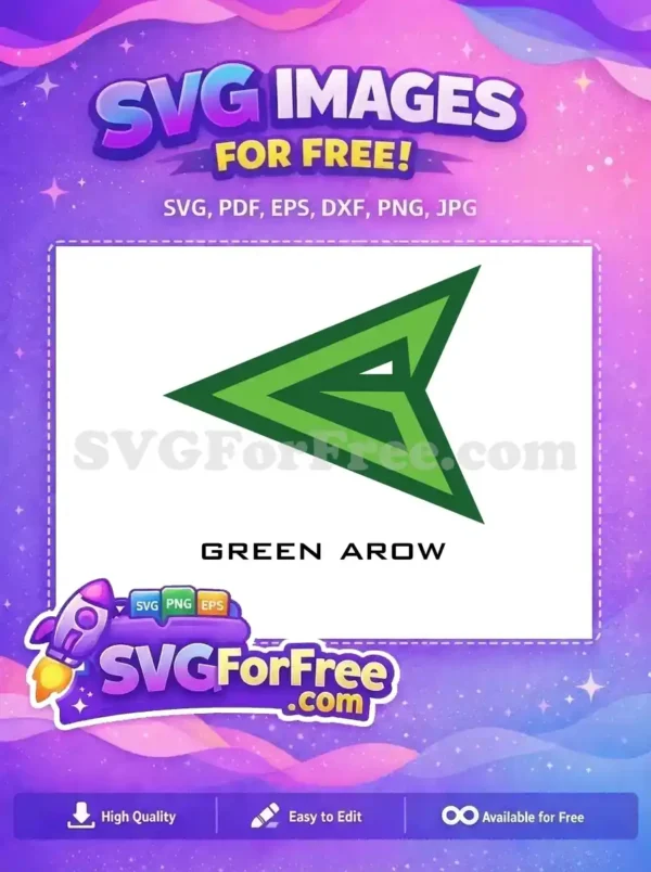 Free Green Arrowhead Free Superhero Logo Green Arrow Free SVG