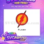 Free Red Lightning Bolt Free Yellow Circle The Flash Free SVG - Instant Download