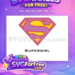 Free Yellow Symbol Free Red Border Supergirl Free SVG - Instant Download
