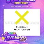 Free Yellow Cross Free Martian Manhunter DC Free SVG - Instant Download