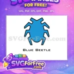 Free Blue Beetle Silhouette Free Superhero Logo Blue Beetle Free SVG 2 - Instant Download