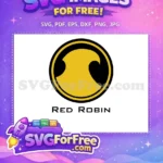 Free Yellow Emblem Free Superhero Logo Red Robin Free SVG - Instant Download
