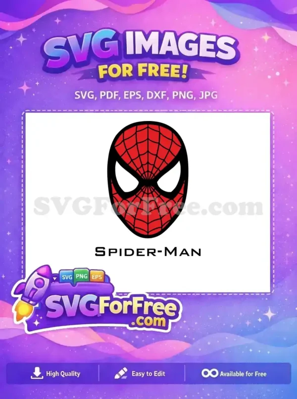 Free Red Mask Free Web Detail Spider-Man Free SVG