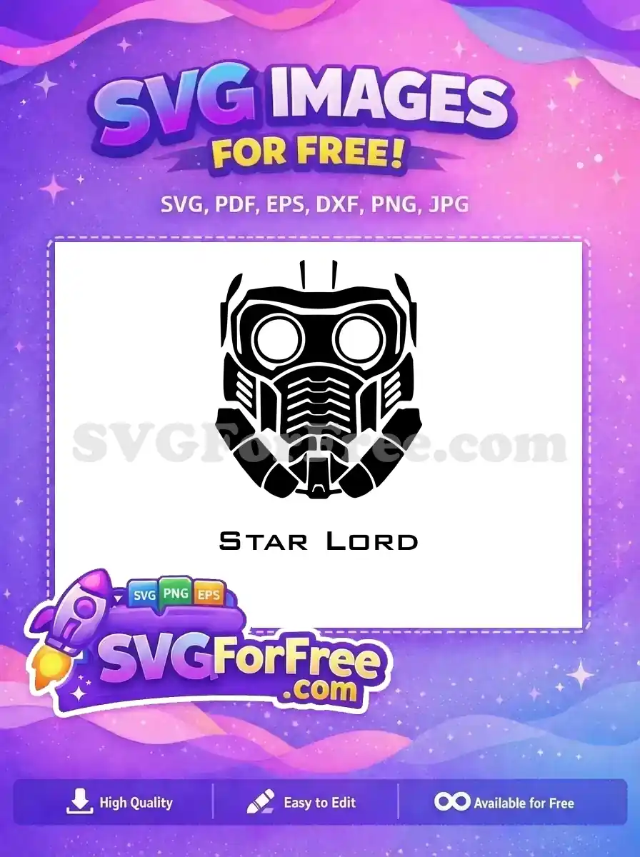 Free Black Helmet Free Masked Superhero Star Lord Free SVG