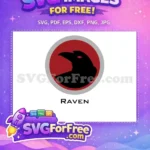 Free Dark Raven Profile Free Red Circle Superhero Free SVG - Instant Download