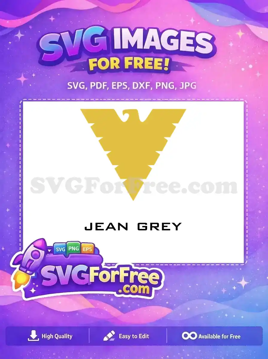 Free Phoenix Logo Free Golden Emblem Jean Grey Free SVG
