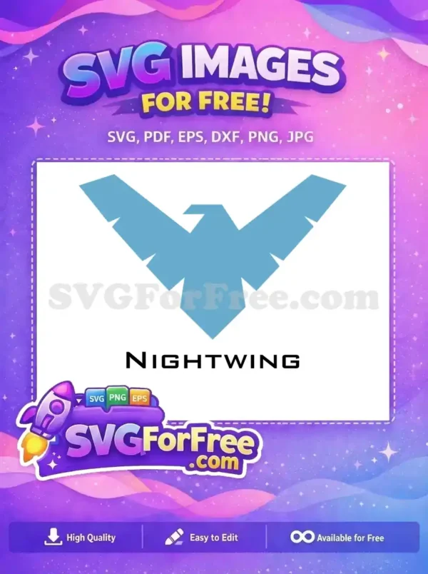 Free Blue Bird Free Superhero Emblem Nightwing Free SVG