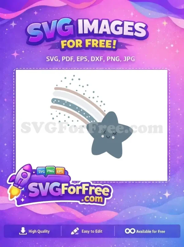 Free Sleeping Star Free Rainbow Sweet Baby Collection Free SVG