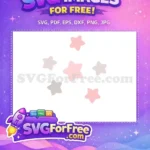 Free Pink Gray Stars Free Baby Sweet Free SVG - Instant Download
