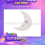 Free Sleeping Moon Free Baby Pastel Sweet Dream Free SVG - Instant Download