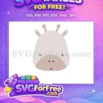 Free Cute Giraffe Face Free Sweet Baby Collection Free SVG - Instant Download