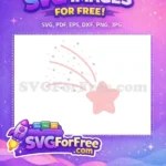 Free Pastel Shooting Star Free Baby Shower Invitation Free SVG - Instant Download