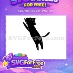 Free Happy Cat Free Stretching Kitten T shirt Free SVG - Instant Download